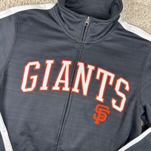 G-III Sports by Carl Banks Mens Track Jacket S Black SF Giants Full Zip MLB‎